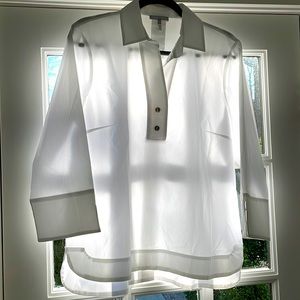 Button back tunic, 3/4 sleeves